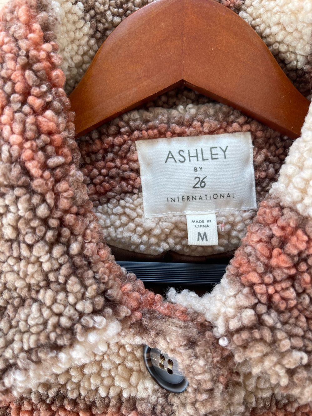 Ashley by 26 International Fuzzy Plaid Teddy Jacket - Picture 3 of 3
